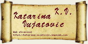 Katarina Vujatović vizit kartica